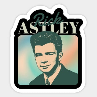 Rick Astley - gradient vintage 80s Sticker